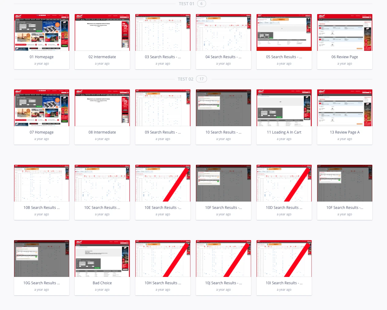 InVision prototype with hotspots being placed over static artboard images to assign click actions.