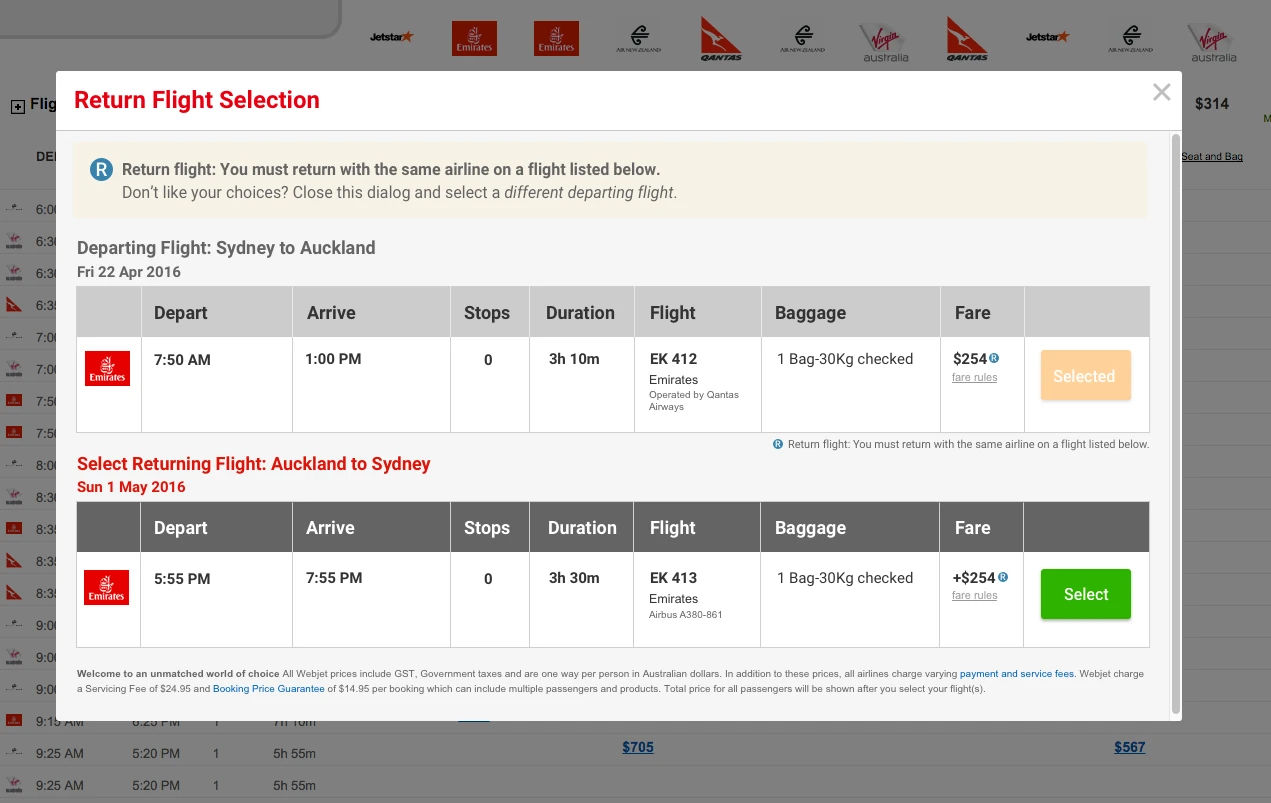 Round three modal with expanded explanatory copy and italicised next steps.